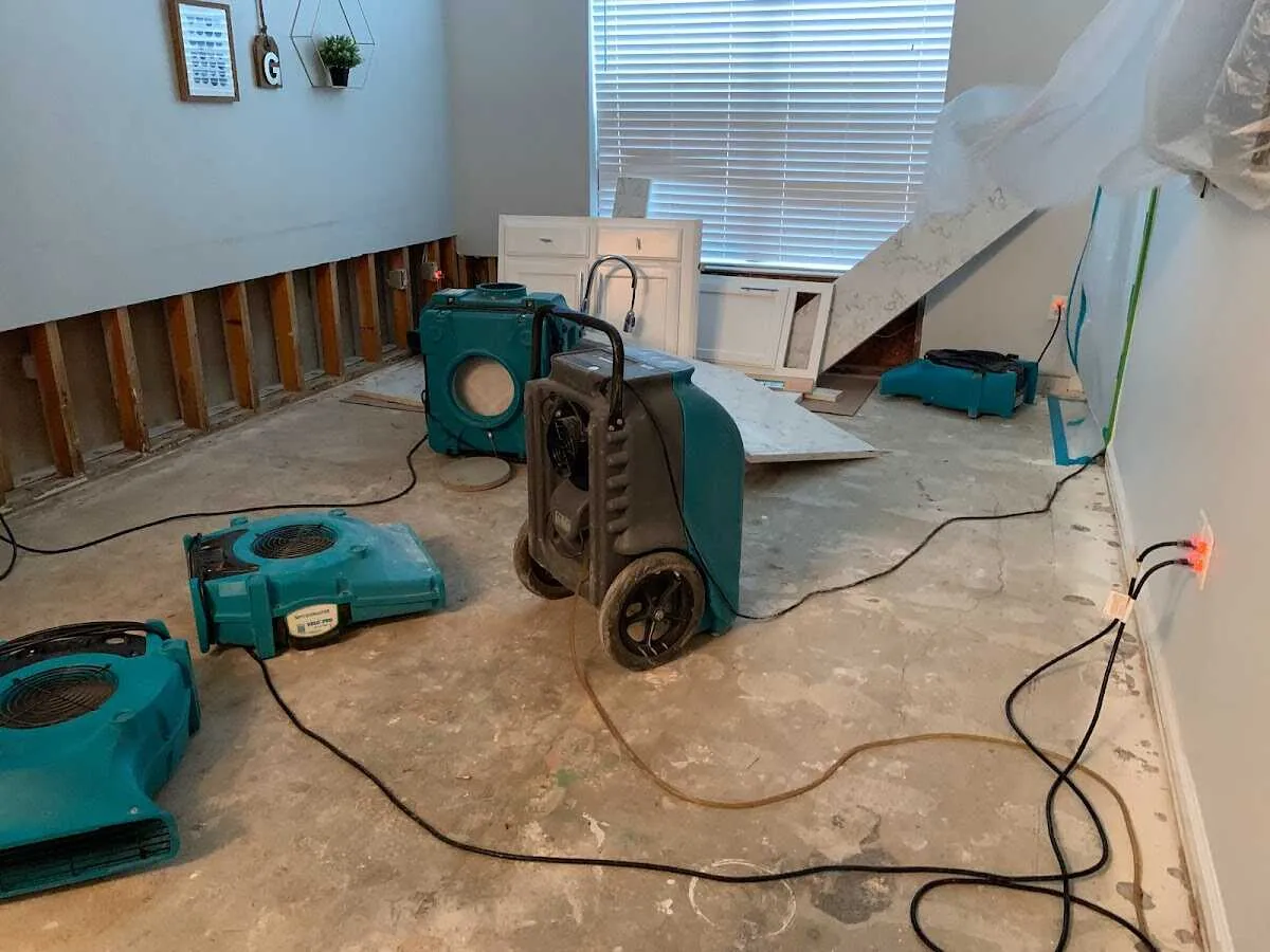 Dehumidifier in flood-cut room for Water Extraction & Removal in Overlea